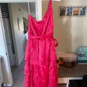 Lulus one shoulder dress, prom